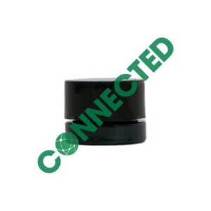 9ml Round Black Glass Concentrate Container / CR Black Cap (320 Count)