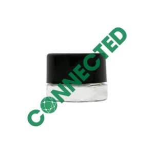 9ml Round Clear Glass Concentrate Container / CR Black Cap (320 Count)