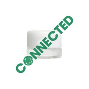 9ml Round Clear Glass Concentrate Container / CR White Cap (320 Count)