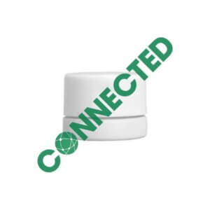 9ml Round White Glass Concentrate Container / CR White Cap (320 Count)