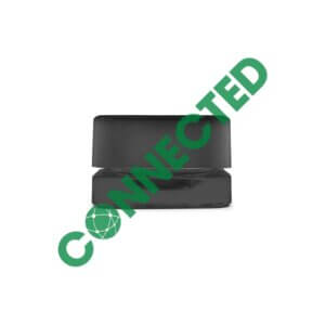 9ml Square Black Glass Concentrate Container / CR Square Black Cap (320 Count)