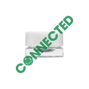 9ml Square Clear Glass Concentrate Container / CR Square White Cap (320 Count)