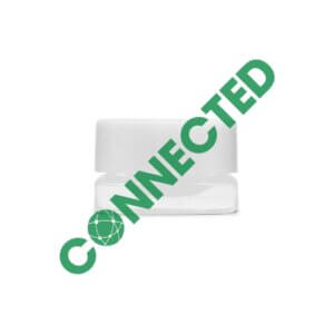 5ml Square White Glass Concentrate Container / CR Square White Cap (504 Count)