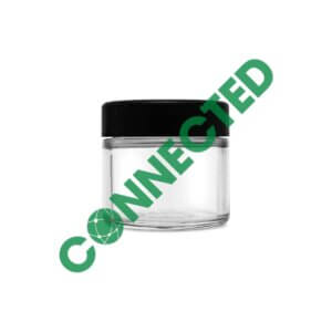 1oz Glass Jar / Flat Black CR Cap (250 Count)