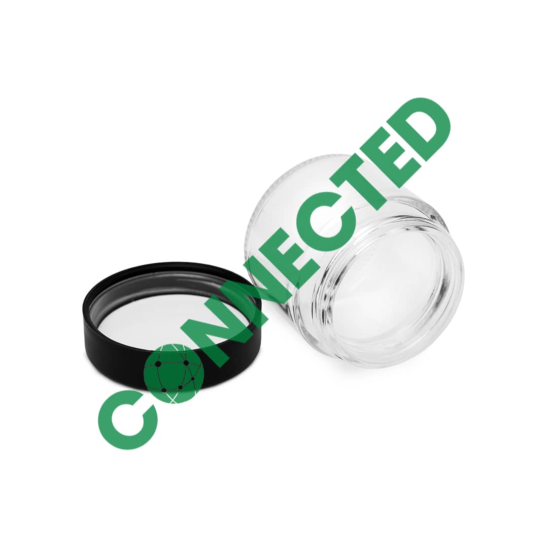 1oz Glass Jar / Flat Black CR Cap (250 Count) - Image 3