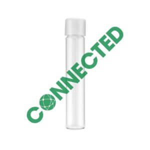 22-115mm Clear Glass Tube / White CR Cap (500 Count)