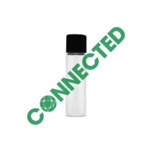 22-80mm Clear Glass Tube / CR Black Cap (500 Count)