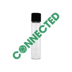 22-98mm Clear Glass Tube / CR Black Cap (500 Count)