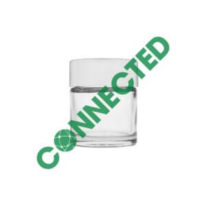 2oz Glass Jar CR White Flat Cap (Dog Walker) (200 Count)