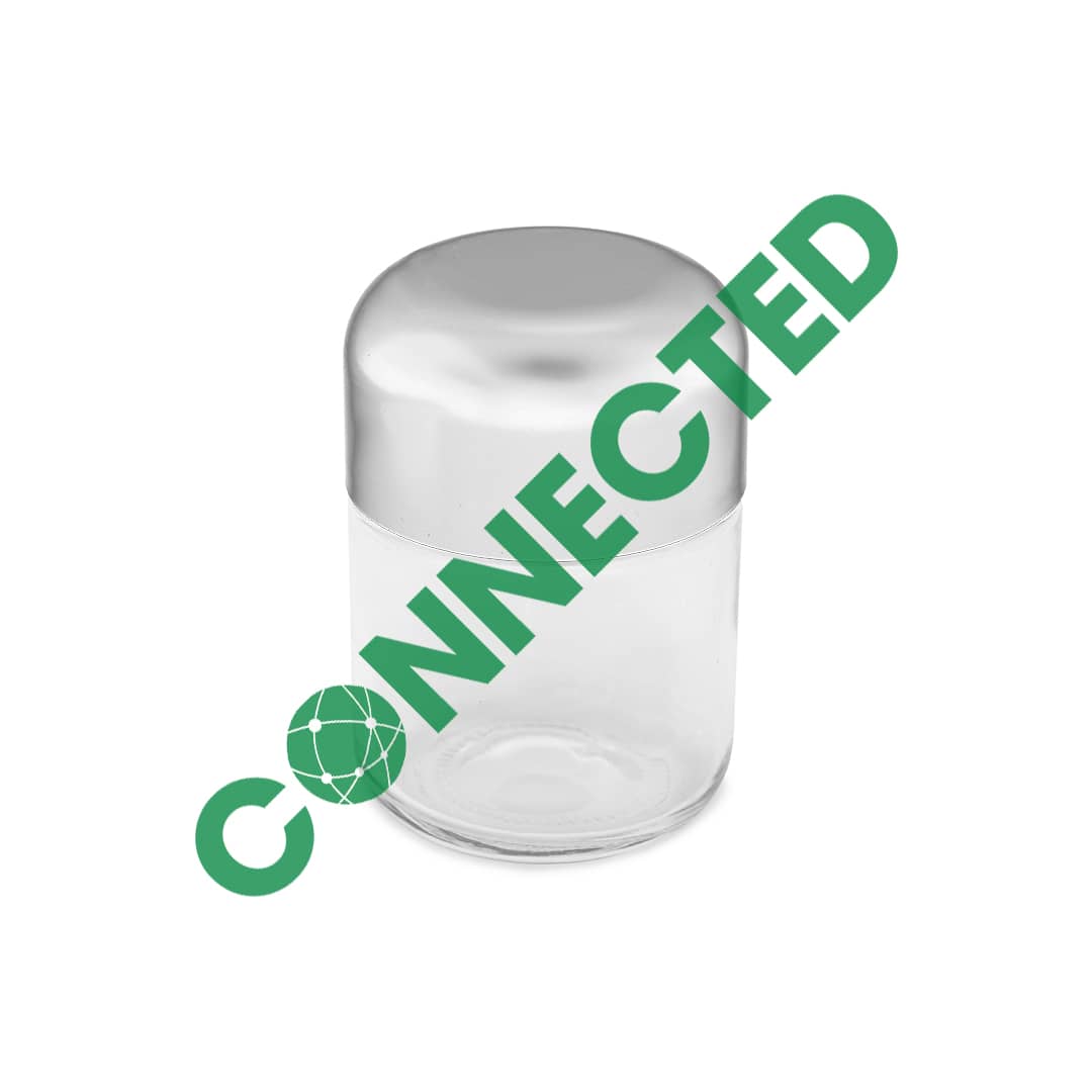 3oz Glass Jar / Arch White CR Cap (150 Count) - Image 2