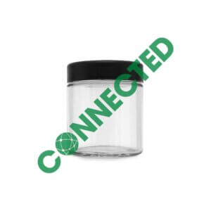 3oz Glass Jar CR Black Flat Cap (150 Count)