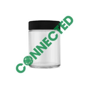4oz Glass Jar / Flat Black CR Cap (100 Count)