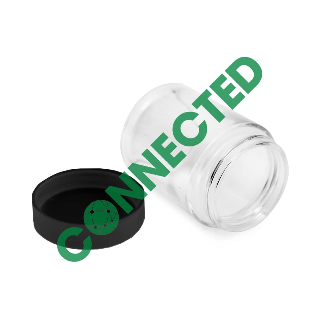 4oz Glass Jar / Flat Black CR Cap (100 Count) - Image 3