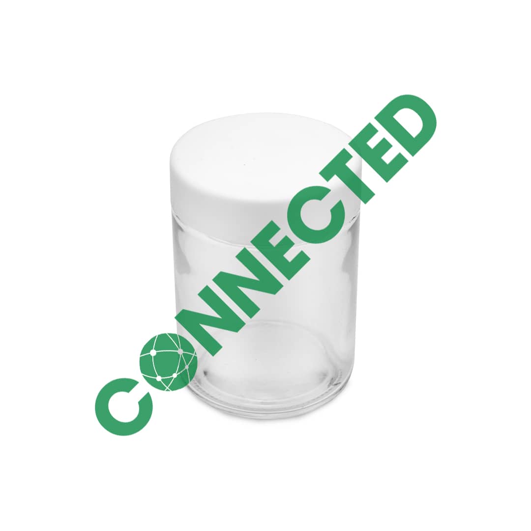 4oz Glass Jar / Flat White CR Cap (100 Count) - Image 2