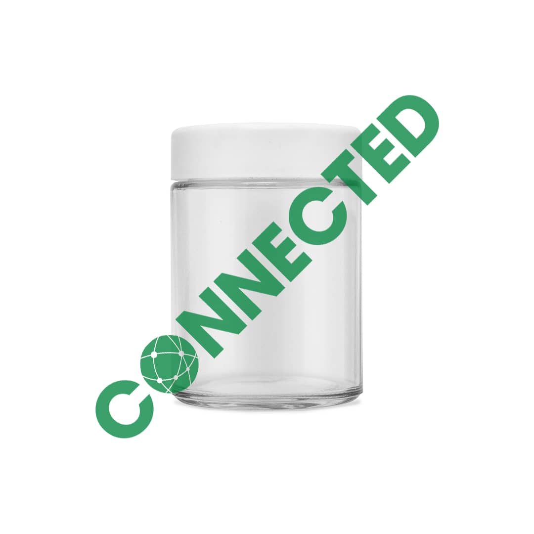 4oz Glass Jar / Flat White CR Cap (100 Count)